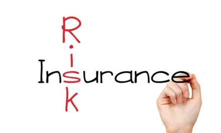 How is the insurance risk score model calculated?